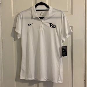 Women’s Pitt polo t shirt in white